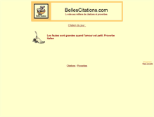 Tablet Screenshot of bellescitations.com